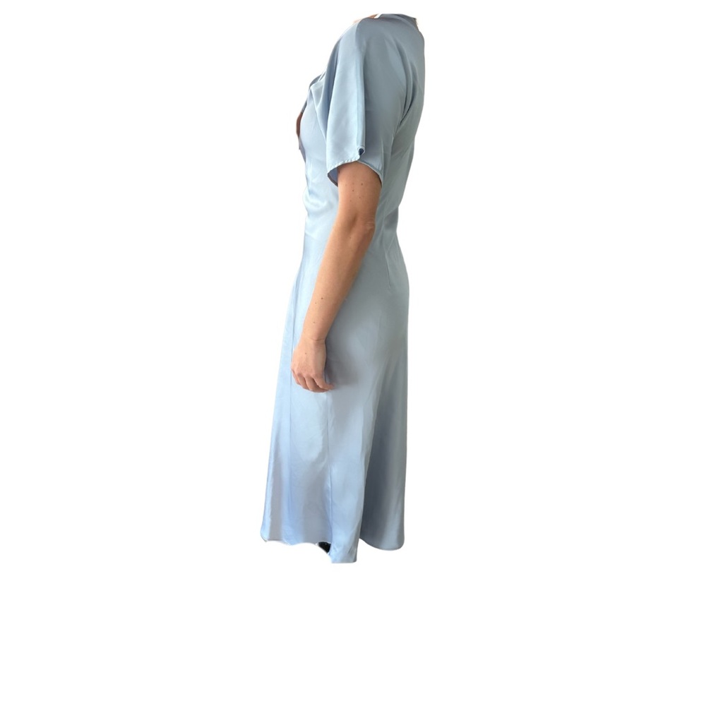 Zara - Blue Satin Midi Dress - Small - NWT - Picture 5 of 5